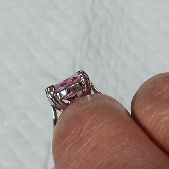 NWOT Large Pink Sapphire Statement Cocktail Ring Size 10.75 - Picture 3 of 15